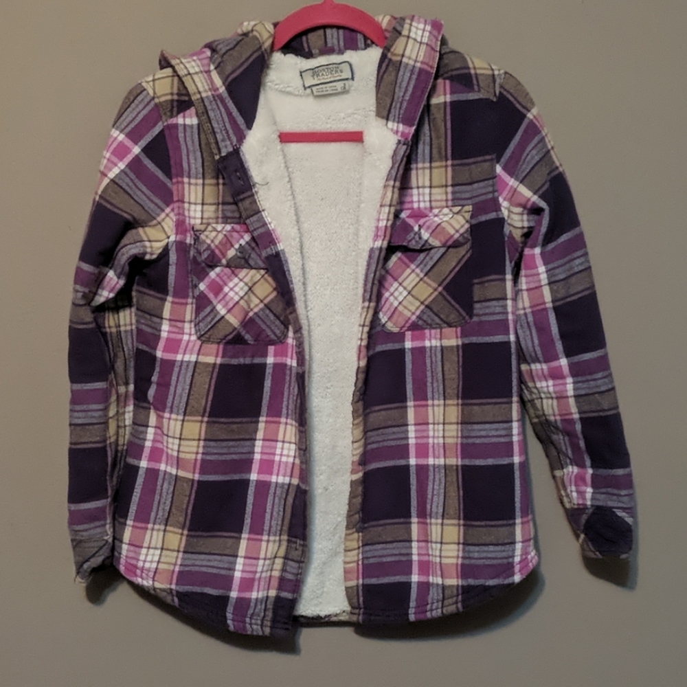 Boston traders purple plaid hoodie